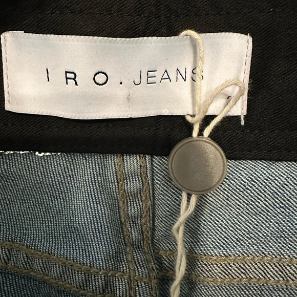 NWT IRO Jeans with sequined waistband - ankle pant distressed size 28 - Picture 10 of 12